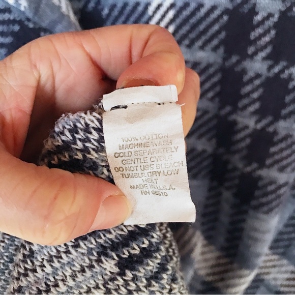 Delia McKain Blue Vintage Plaid Turtleneck Size Large - Picture 13 of 14